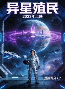 科幻电影《异星殖民》海报 - 2023年上映，豆瓣评分7.7